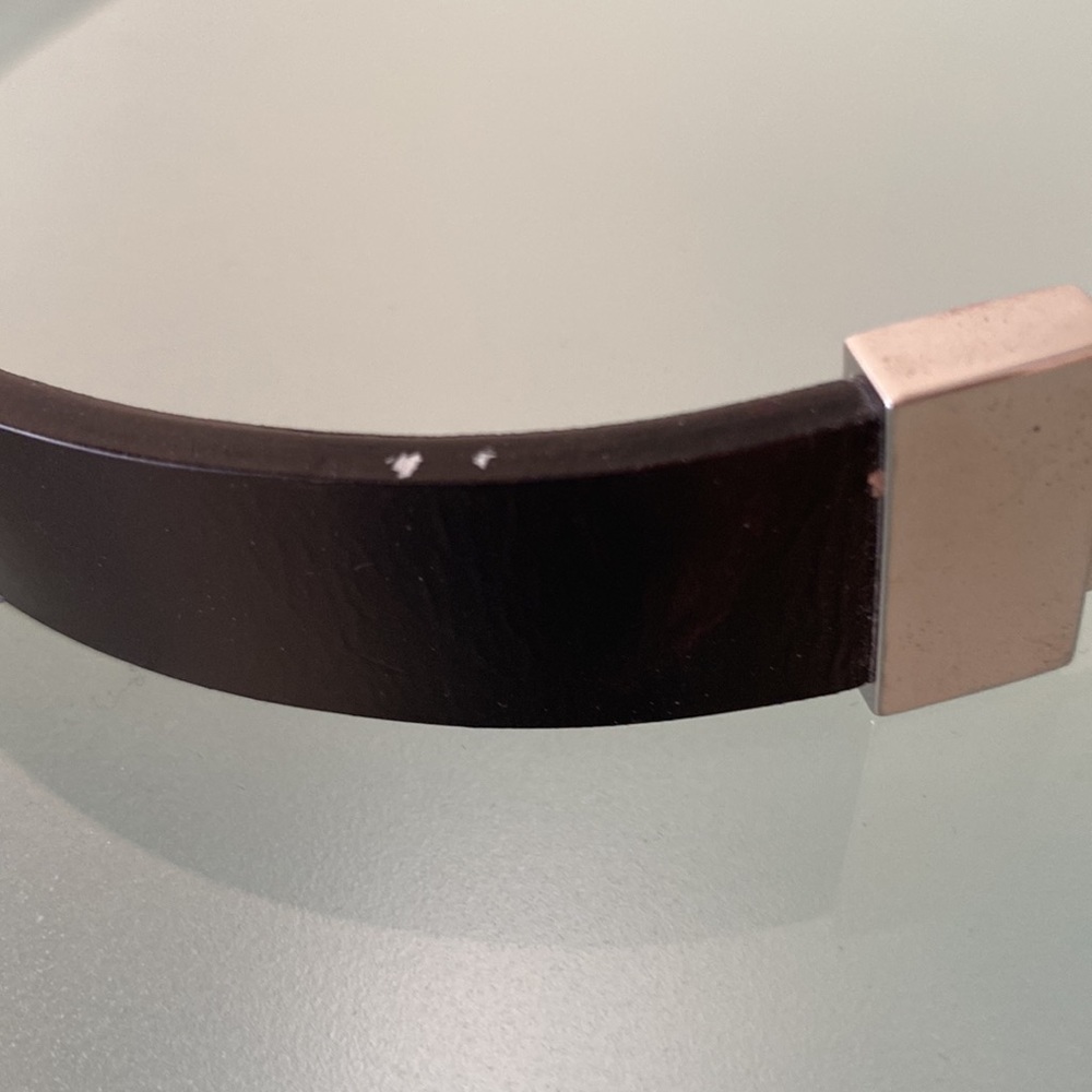NIB Auth GUCCI leather BELT w/logo buckle 28”/71.5 cm ITALY - Picture 12 of 16